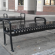 Benches with center bars to deter homeless sleepers